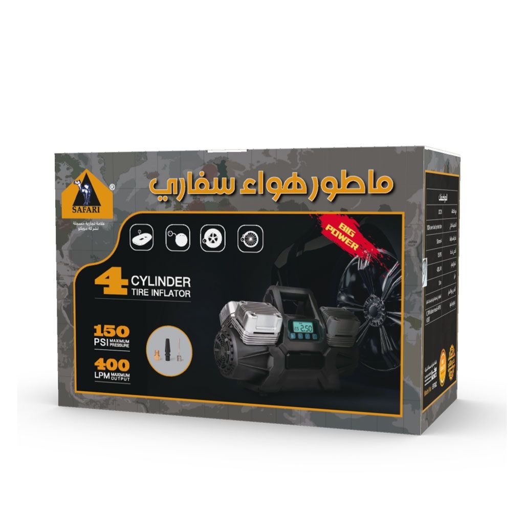ماكينة هواء أربعة بستم ديجيتال مخرجين سفاري SAFARY INFLATOR SF002 - الصورة 2