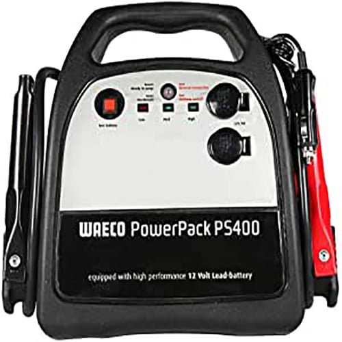 JUMP START WAECO POWER PACK PS400 جمب ستارت ويكو الأصلي V12 مع مخرجين ولاعة و مؤشر للبطارية